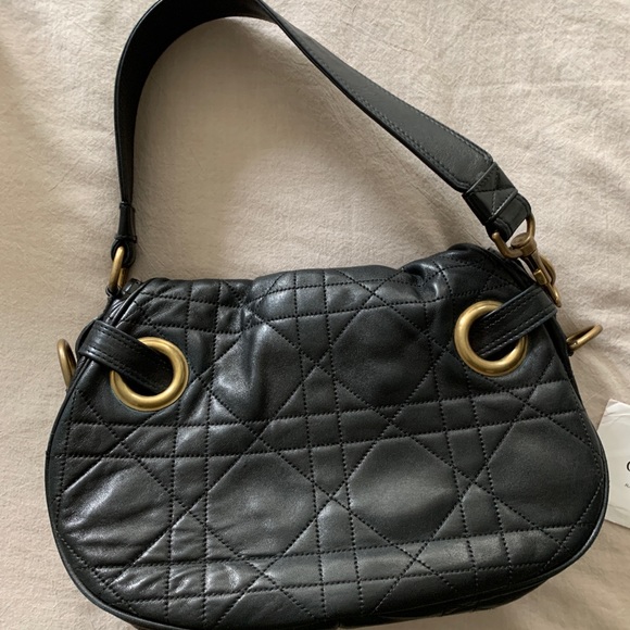 Christian Dior Cannage Leather Flap Hobo - Picture 7 of 12